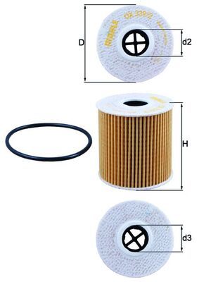 Filtro de Aceite MAHLE OX 339/2D — Citroën, Peugeot, Ford, Mini, Jaguar, Land Rover, Volvo... | +13 Marcas