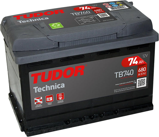Batería De Coche, , TB740, Bateria De Plomo Y Acido, 74Ah, 680A, Technica, Para Vehiculos Sin Sistema Start-Stop, Automovil De Turismo