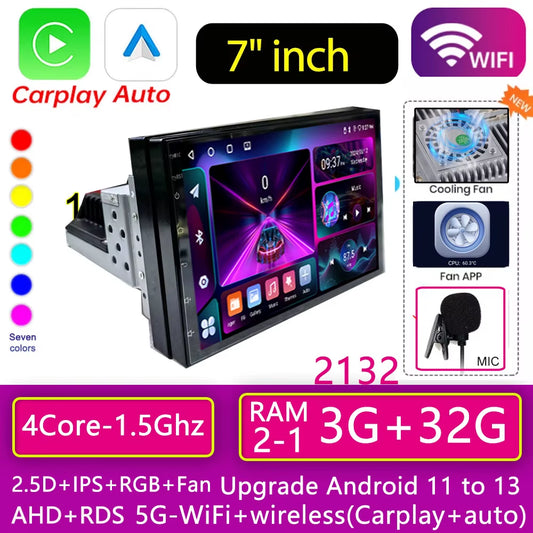 1 Din 4 Core 4G 64G 9 10 Inch Car Play Android Radio Multimedia Carplay Android Auto Stereo Receiver Player 1DIN GPS