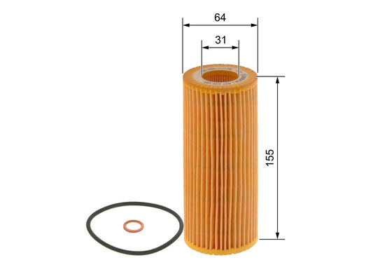 Filtro de Aceite BOSCH 1 457 429 185 — BMW | Ref. OE 11427787697