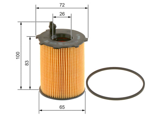 Filtro de Aceite BOSCH 1 457 429 238 — Citroën, Peugeot, Ford, Opel, Toyota, Fiat, Mini, Volvo