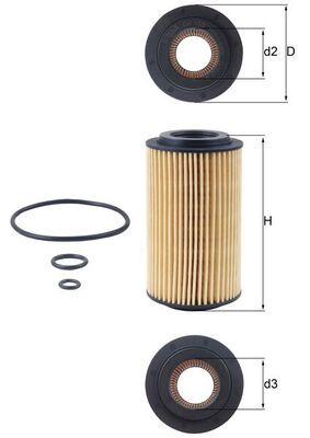 Filtro de Aceite MAHLE OX 153D3 — Jeep, Mercedes-Benz | +25 Refs. OEM