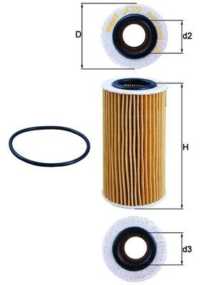 Filtro de Aceite MAHLE OX 370D — Ford, Volvo | Recambio Original