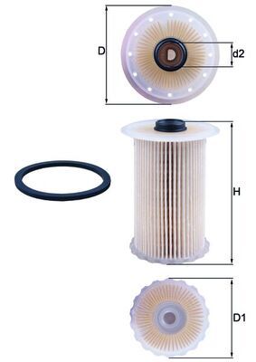 Filtro de Combustible MAHLE KX 229D — Ford | Refs. OE 4M5Q9155AB 5M5Q9176AA