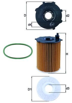 Filtro de Aceite MAHLE OX 171/2D1 — Citroën, Peugeot, Opel, Toyota, DS