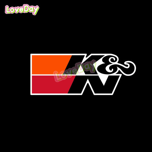 2Pcs K&N Filter Air Turbo Sticker Vinyl Vintage Racing Car Decoration Decal Sticker