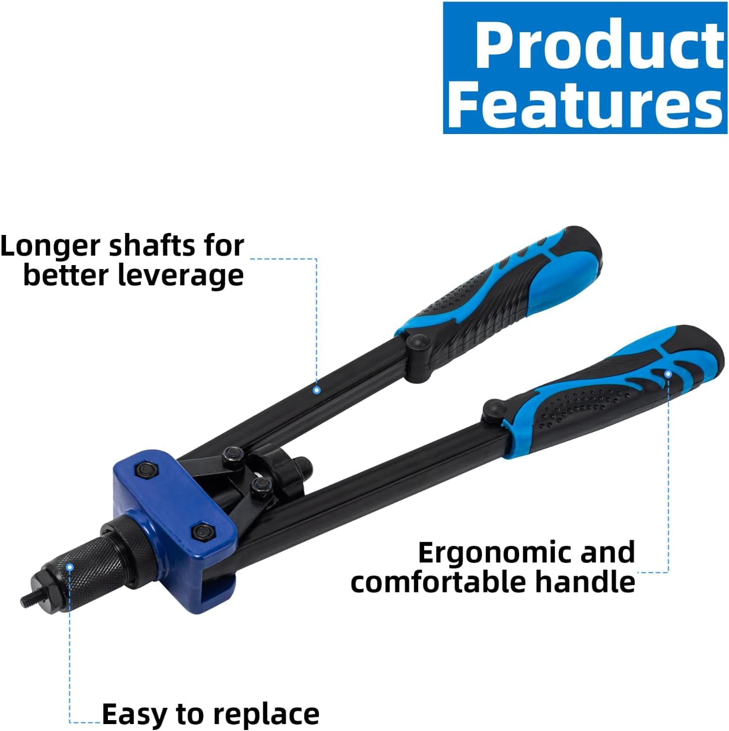 Remachadora De Tuercas, Remachadora De 14" Kit Incluye 278 Tuercas Remachables M3 M4 M5 M6 M8 M10