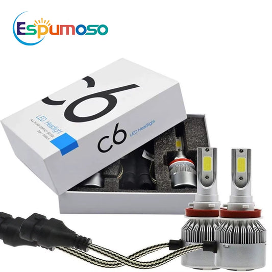 2Pcs Led Bulb C6 H7 Automotive Led for Car Headlight H10 H4 H8 H9 H11 H13 9004 9005 9006 9007 880 H27 Lenses for Headlights
