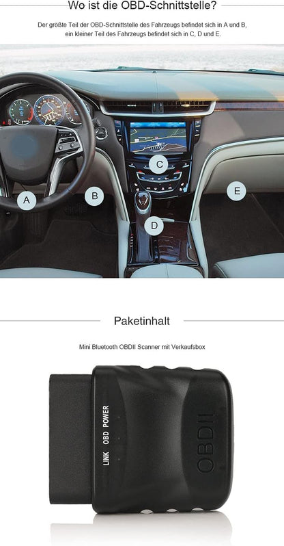 Mini OBD2 Herramienta De Diagnóstico OBD2 Bluetooth Herramienta De Escáner De Diagnóstico De Coche Versión 1,5 Lector De Código De Motor De Diagnóstico Para Dispositivo Android